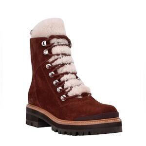 NWOT Marc Fisher Izzie Lugsole Ankle Boot Dark Red Suede – Sz 9M